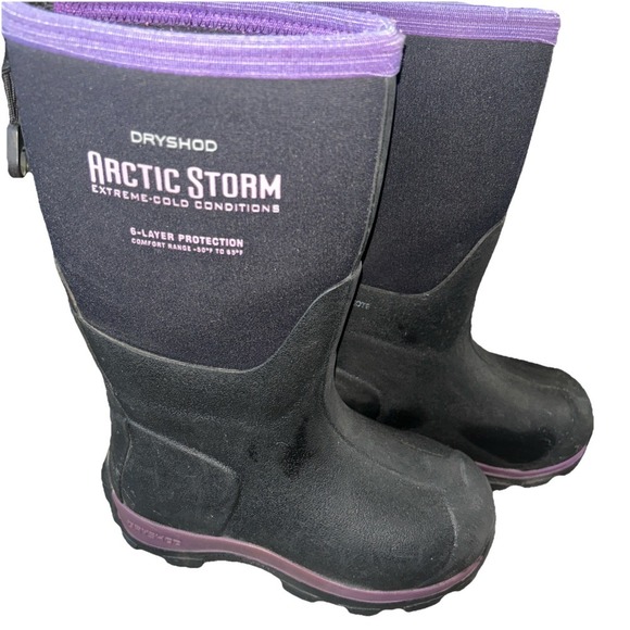 Dryshod Arctic Storm Kids Black/Purple Size 11 Boots ARS-KD-PP-C11